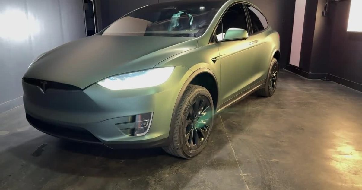A customer vehicle on the shop floor at Monaco Wheels in Costa Mesa