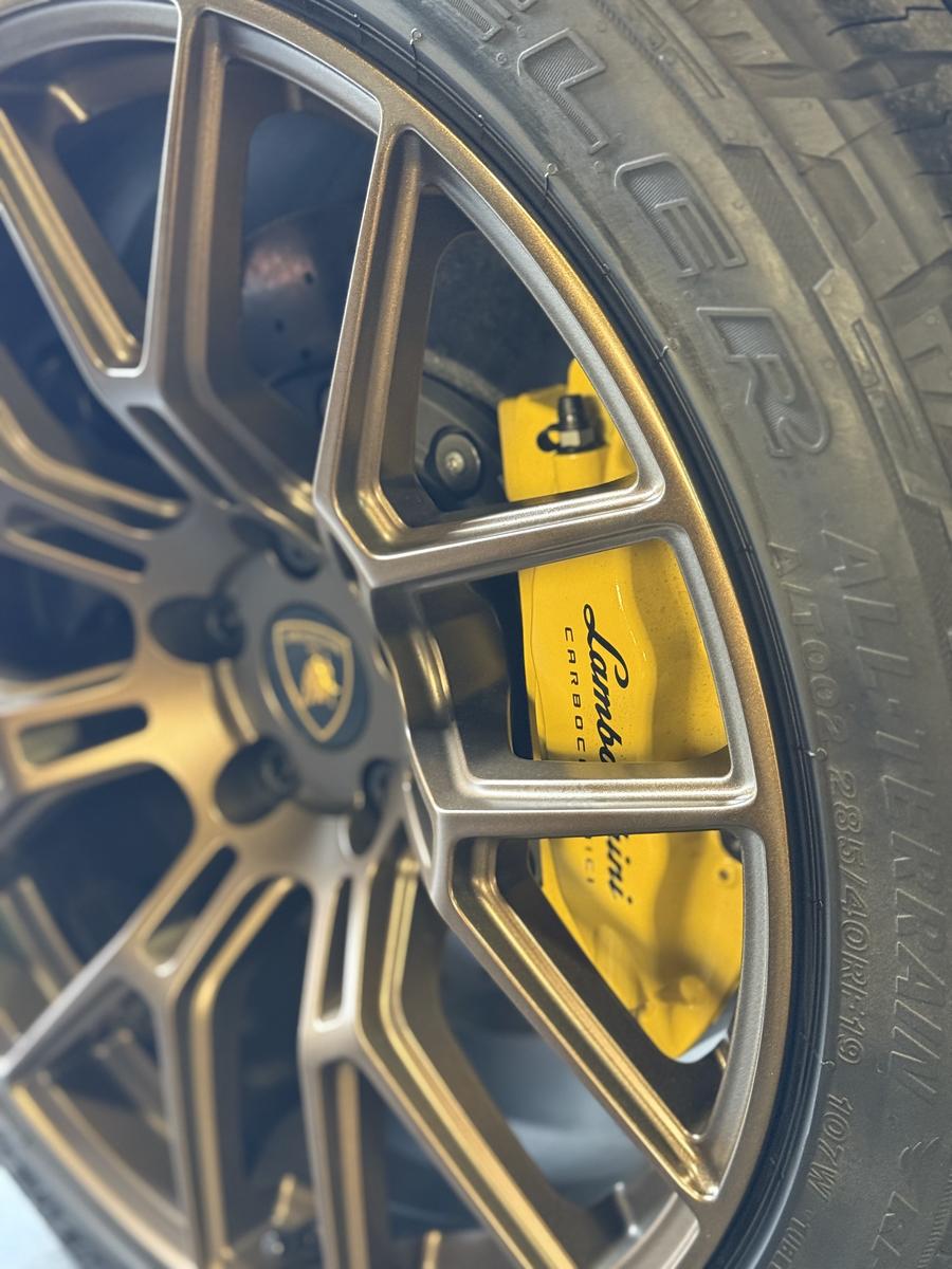 Lamborghini wheel after repair
