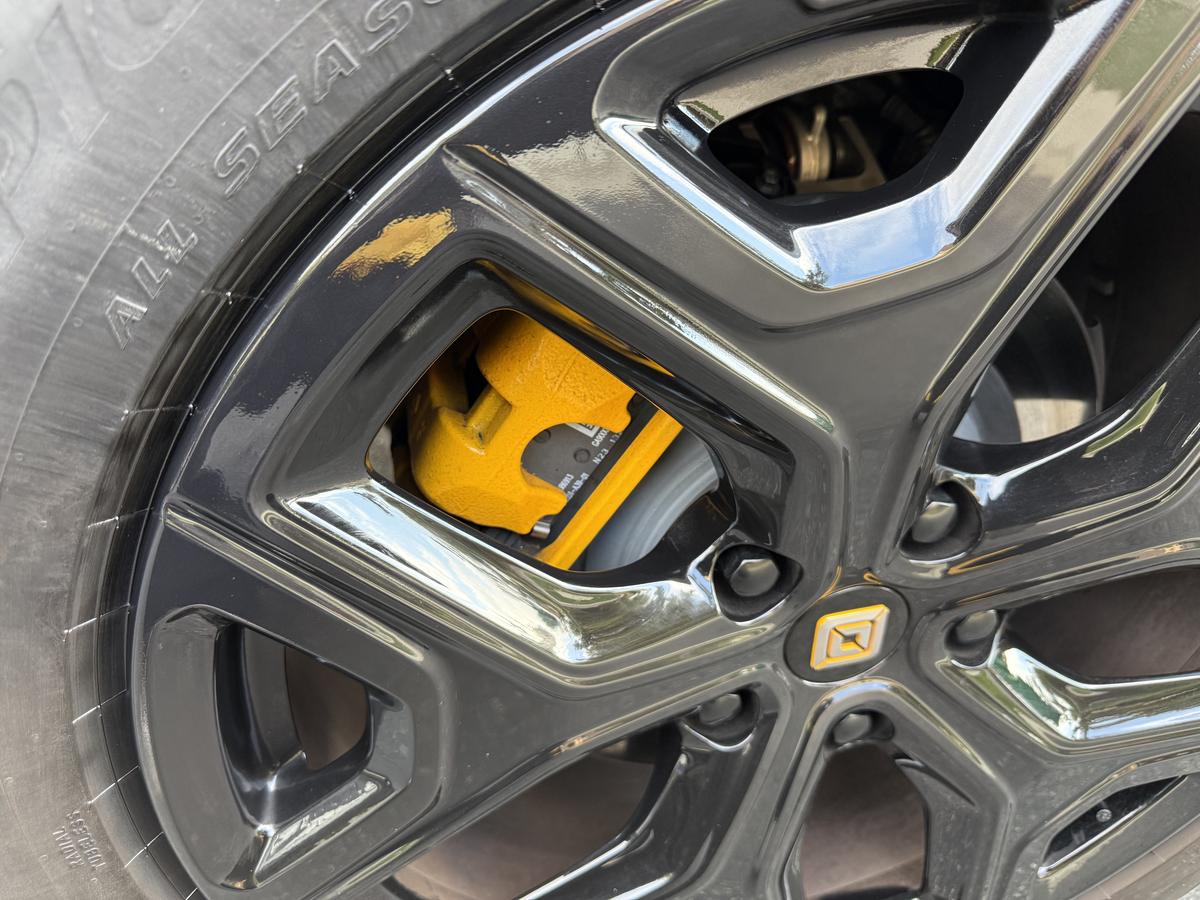 Rivian wheel after repair