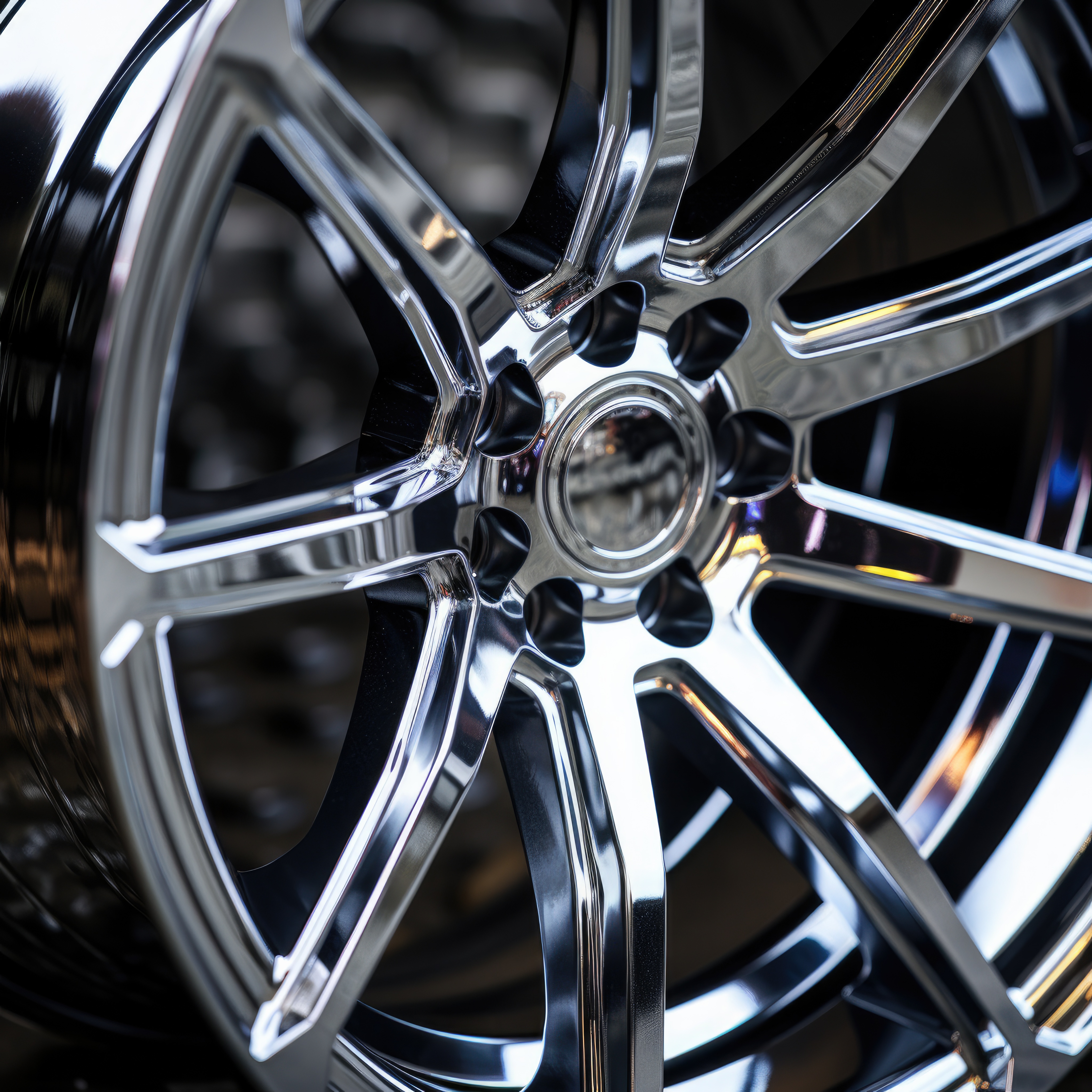 Close up Metallic Car Wheel